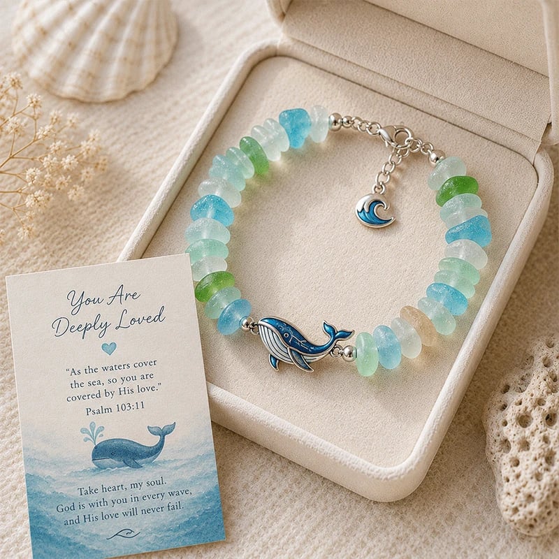🔥Last Day 49% OFF - 🩵 Sea Glass Blessing Bracelet