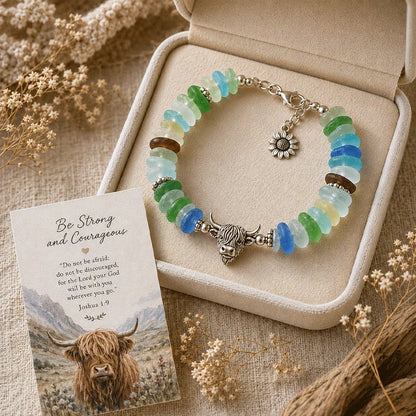 🔥Last Day 49% OFF - 🩵 Sea Glass Blessing Bracelet