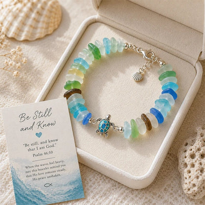 🔥Last Day 49% OFF - 🩵 Sea Glass Blessing Bracelet