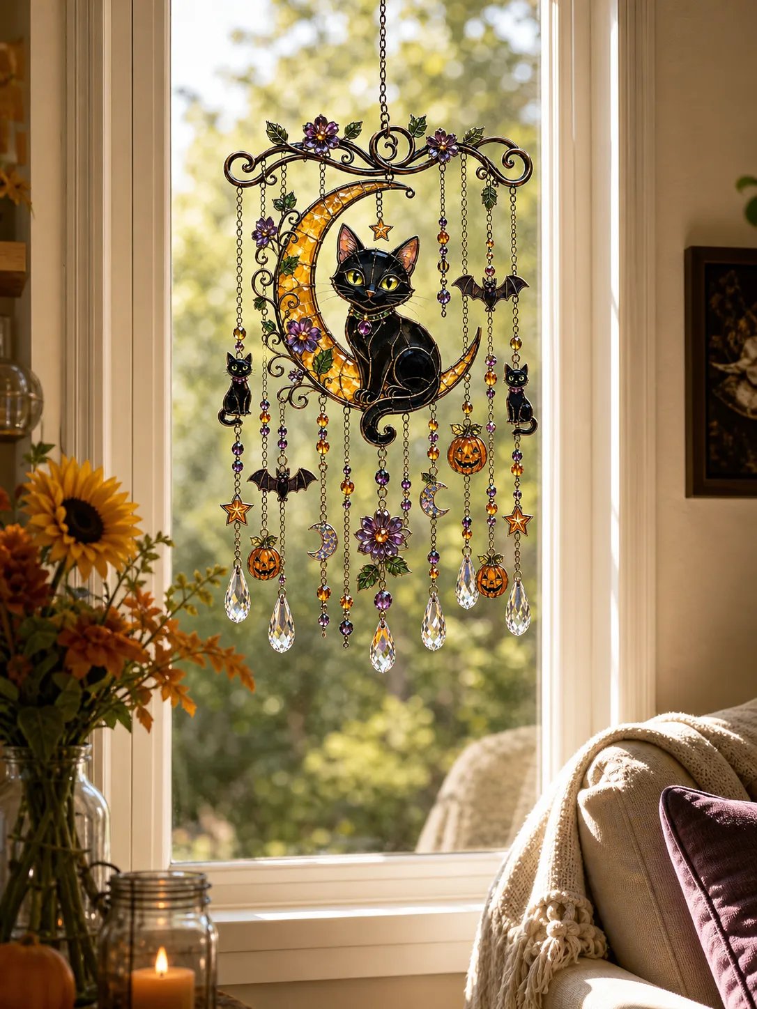 Halloween Suncatcher Wind Chime