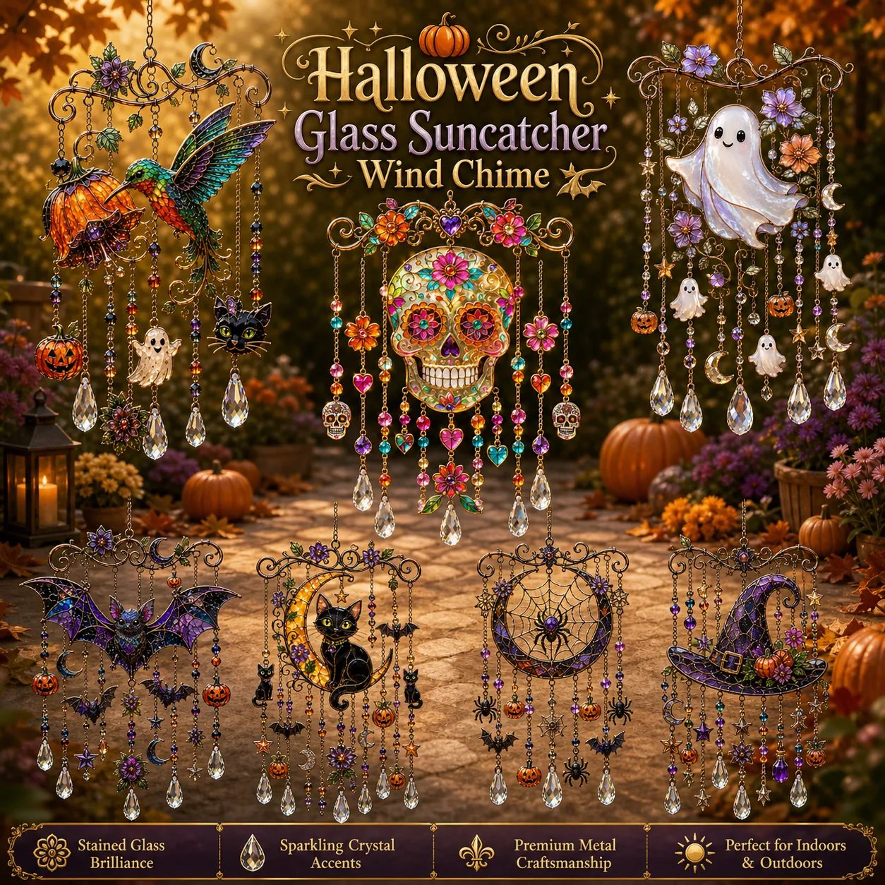 Halloween Suncatcher Wind Chime