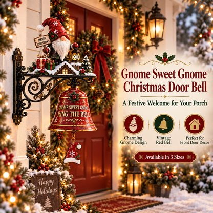 🎅 🎅2026 Christmas Gift 50% Off--🎅🎅 Santa, Ring the Bell! Iron Christmas Door Bell — Vintage Holiday Porch & Entryway Decor