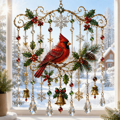 🎄🎄🎐Handmade Christmas Stained Glass Window Hanging