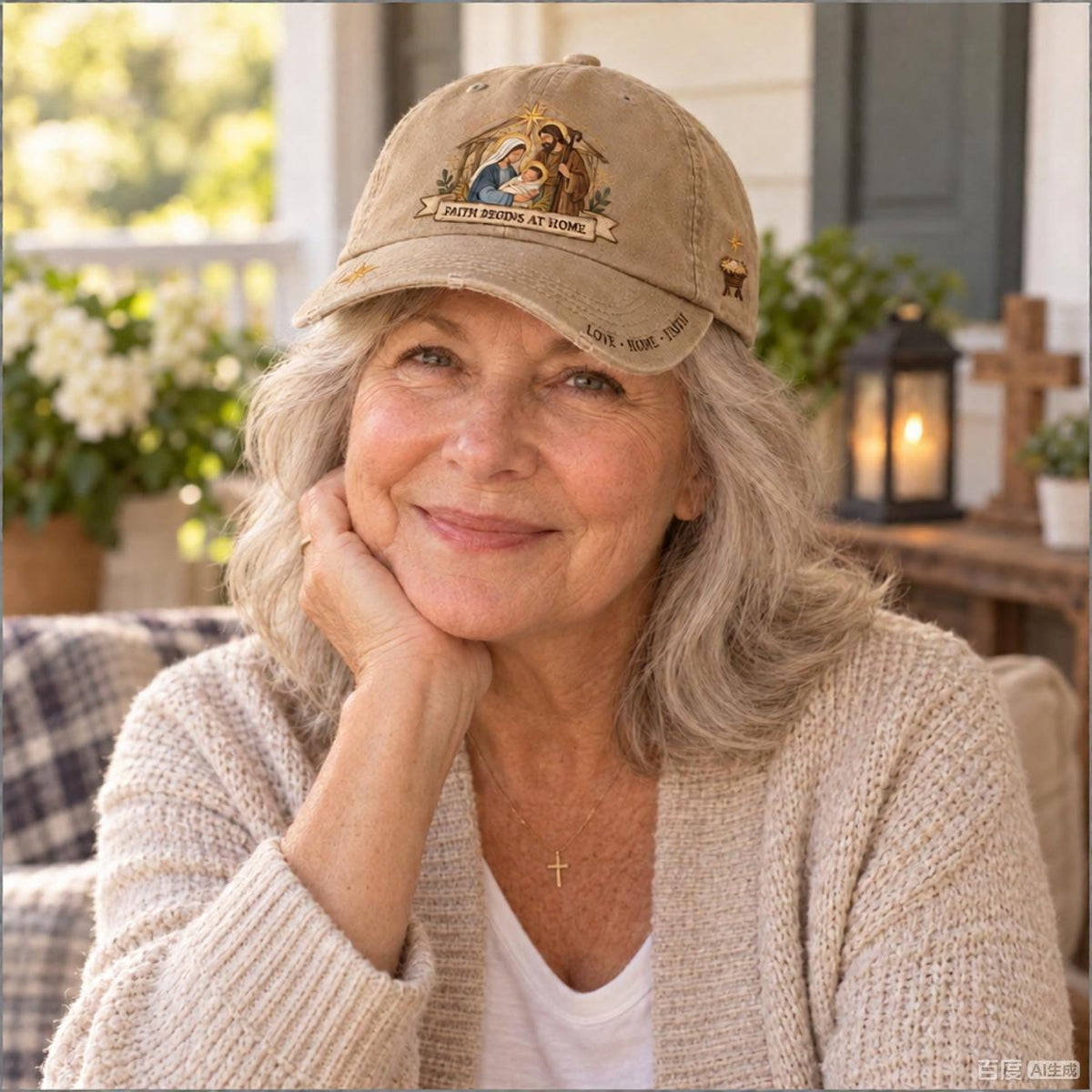 ✝️ ✝️Holy Family Faith Begins At Home Baseball Cap