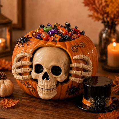 🎃Trick-or-Treat | Skull Pumpkin Candy Jar