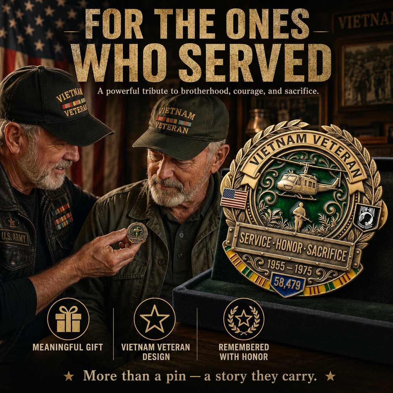 🦅🦅LAST DAY 49% OFF - 🎖️Vietnam Veteran Honor Commemorative Pin