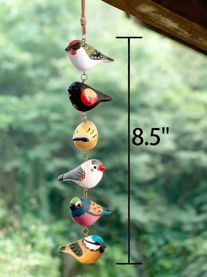 🐦🐦Rustic Hand Painted Bird Ornament, Handcrafted Wooden Colorful Birds🎁Buy 2 Free Shipping