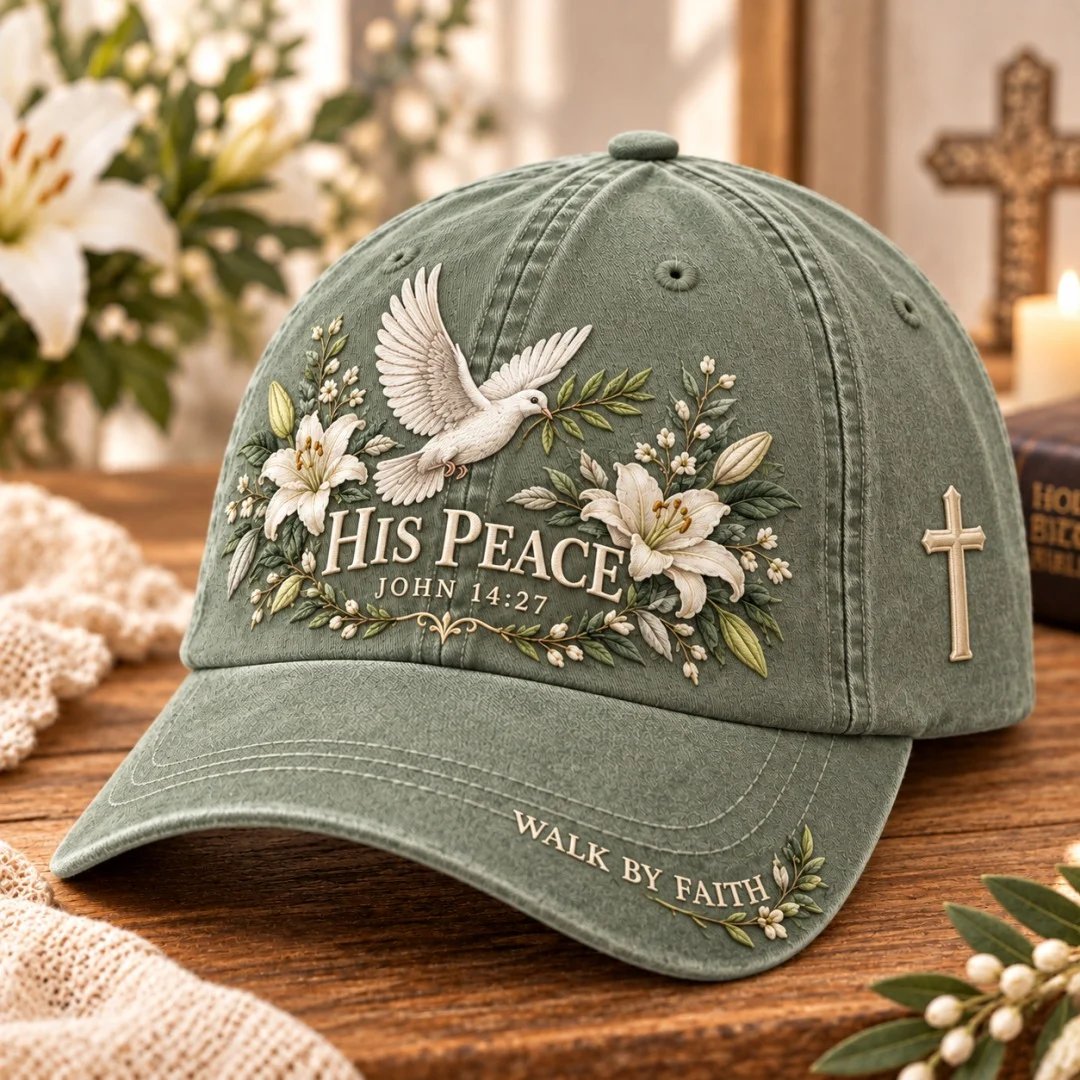 ✝️ Christian Faith & Nature Scripture Baseball Cap | Detailed Embroidery • Comfortable Fit 🧢