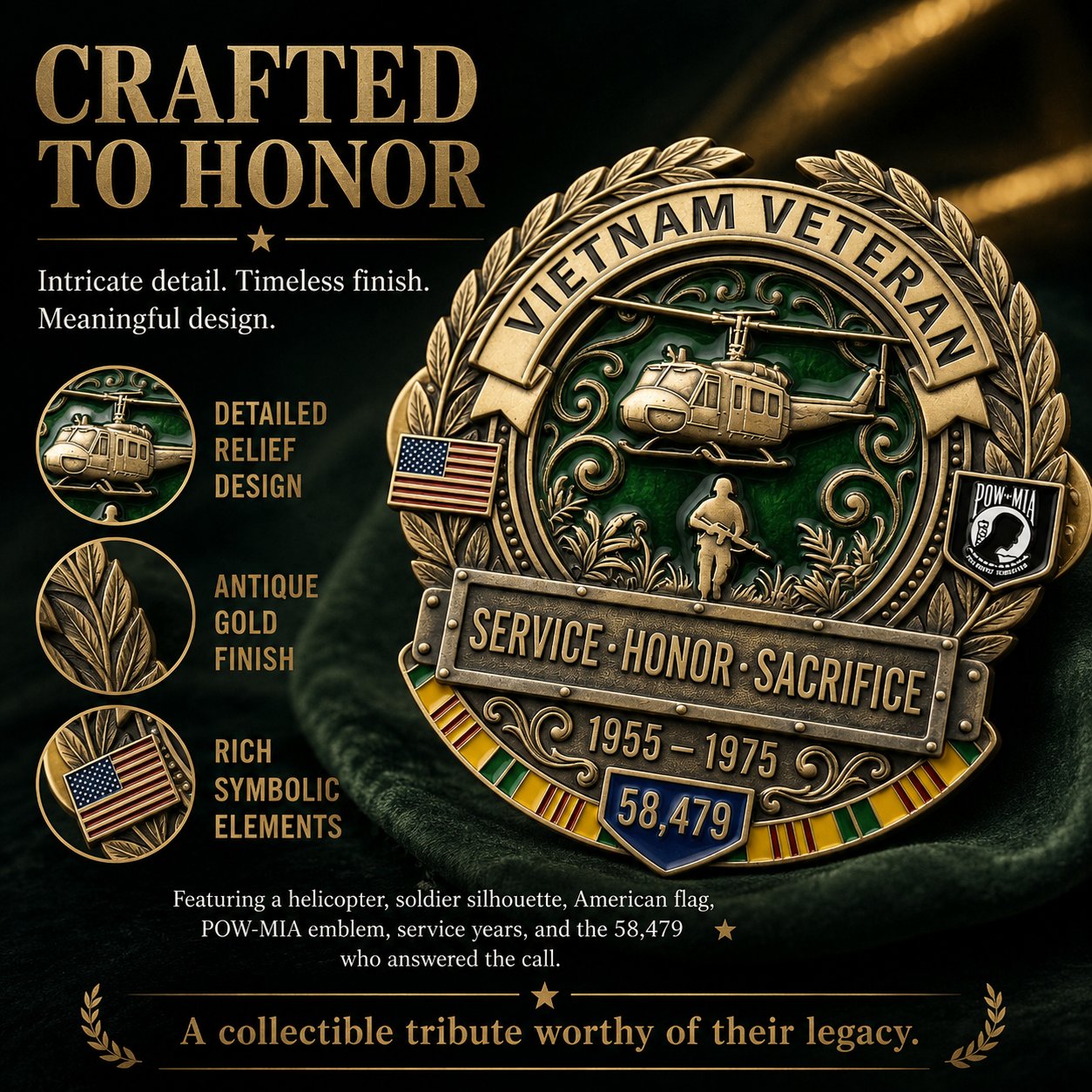 🦅🦅LAST DAY 49% OFF - 🎖️Vietnam Veteran Honor Commemorative Pin