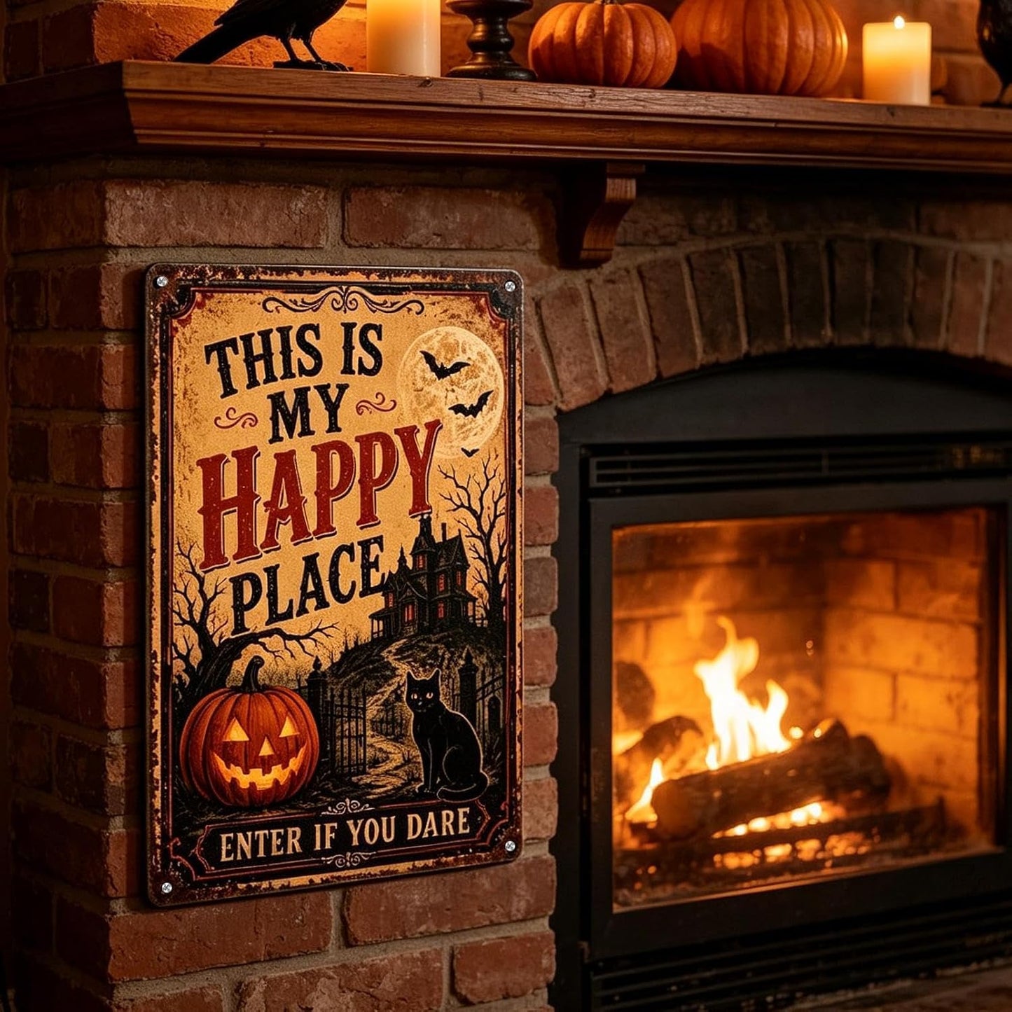 🎃🦇 Welcome to Your Haunted Haven: This Is My Haunted Place Halloween Door Sign