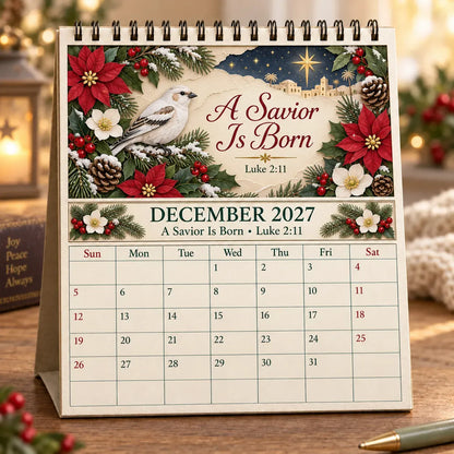 ✝️ 3D Christian Calendar 2027 | 12 Scripture Designs with Nature Scenes, Birds & Flowers for Faith-Filled Homes & Meaningful Gifts 🎁