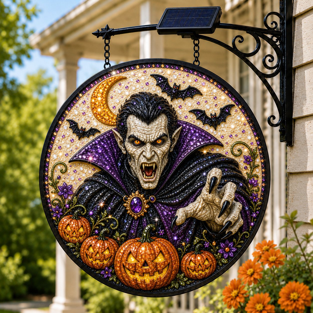 🎃 Solar Halloween LED Hanging Sign Light 👻