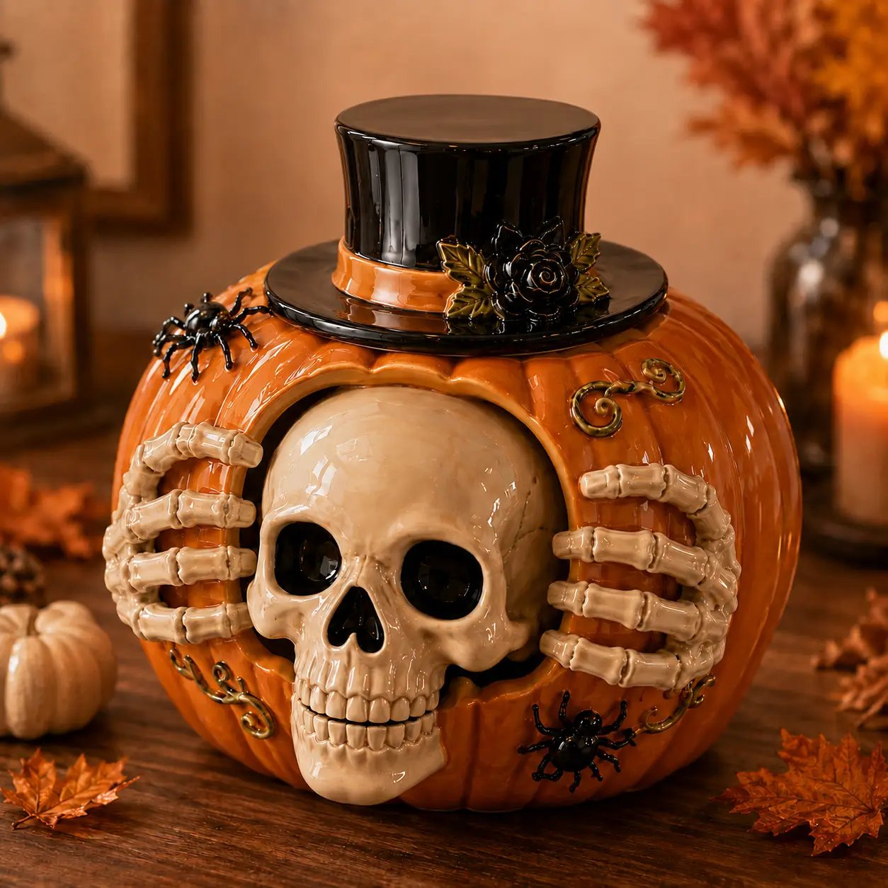🎃Trick-or-Treat | Skull Pumpkin Candy Jar