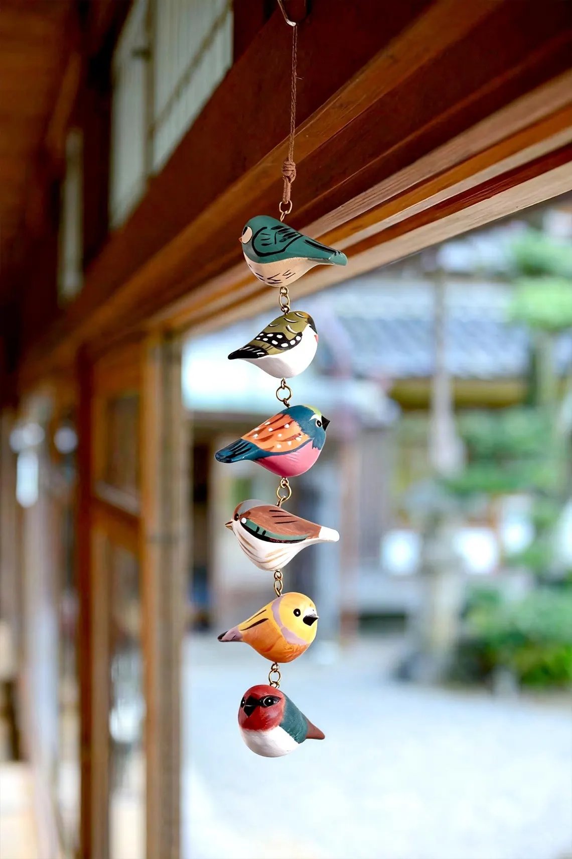 🐦🐦Rustic Hand Painted Bird Ornament, Handcrafted Wooden Colorful Birds🎁Buy 2 Free Shipping