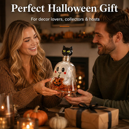 🔥🔥Last Day 50% OFF - Ghost Pumpkin Halloween Decanter 🎃 Spooky Glass Whiskey Bottle