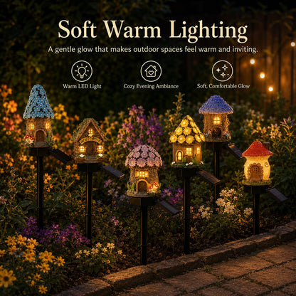 🍄Solar Fairy-Tale Mushroom Cottage Garden Light