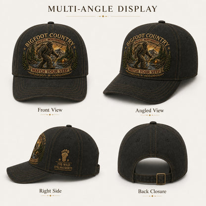 🦶🦶Bigfoot Country Vintage Embroidered Cap – Free Collector Coin Included