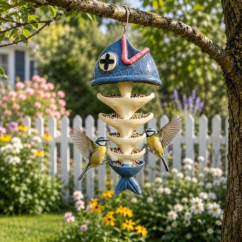 🐟🐟Fish bones suspended Skeleton Bird Feeder🐦✨