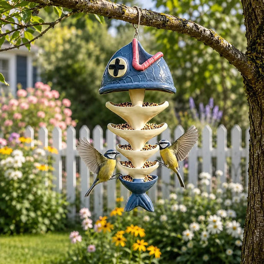 🐟🐟Fish bones suspended Skeleton Bird Feeder🐦✨