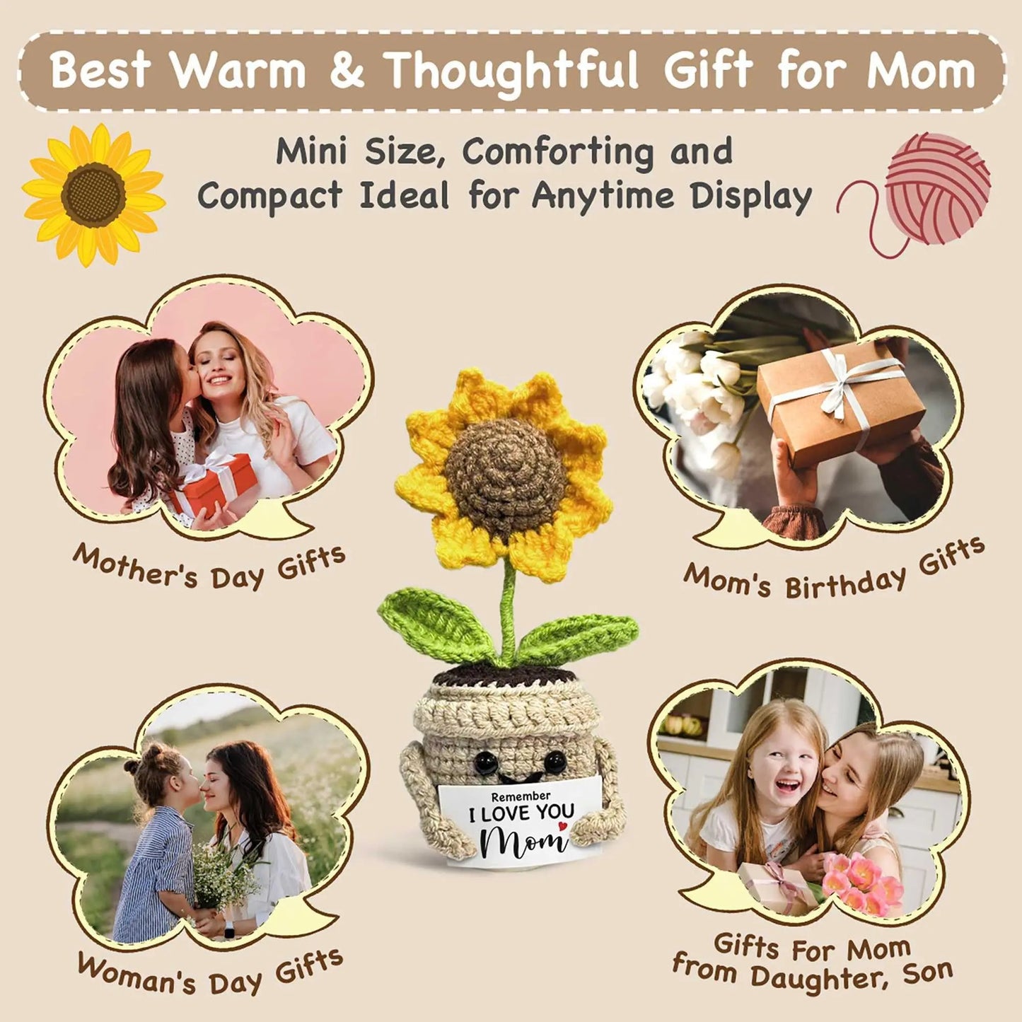 🌻🌻 #1 MOM GIFT: 49% OFF丨Handmade Crochet Sunflower