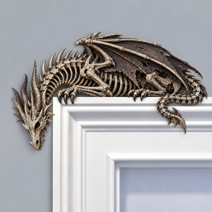 ⏳ ⏳Last Day 50% OFF – 🐉🔥 Sleeping Dragon Door Topper | Medieval Fantasy Dragon Guardian Wall Décor for Doorway, Gaming Room & Gothic Home 🏰✨