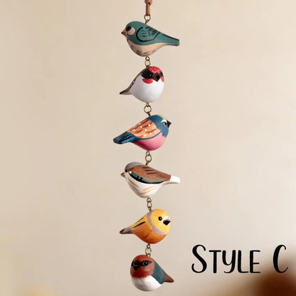 🐦🐦Rustic Hand Painted Bird Ornament, Handcrafted Wooden Colorful Birds🎁Buy 2 Free Shipping