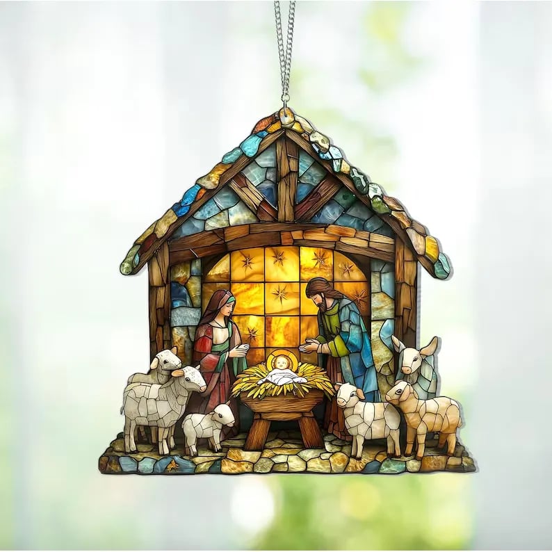 🎅 2026 Christmas Gift 50% Off--Nativity Jesus Christ Decoration Suncatcher