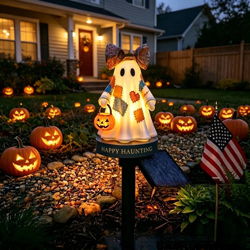 🔥🔥TODAY'S SPECIAL OFFER-50% OFF 🔥Lighted Vintage Patchwork Ghost Solar Garden Light