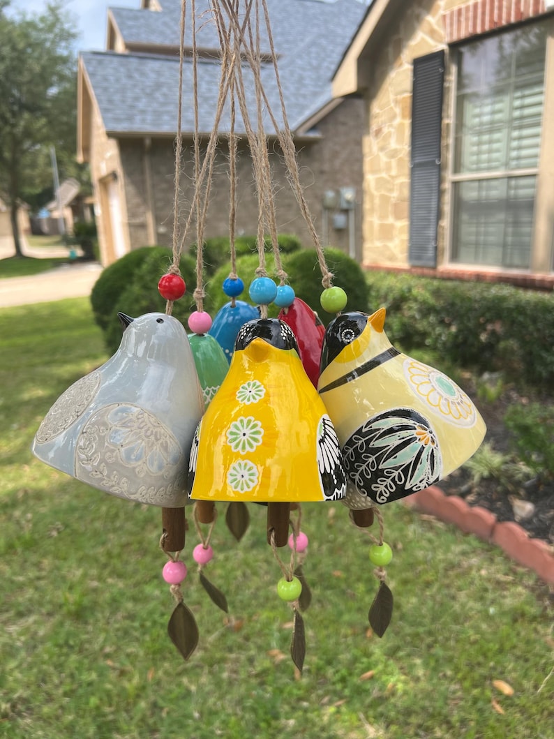 🐦Hand-Painted Ceramic Bird wind Chimes (Handmade by Jordan Maynard®)-Buy 2 Free Shipping