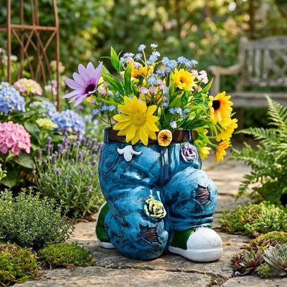 🌸🌸Unique Resin Sitting Planter Cute Animal Flower Pot Succulent Container Decorative Garden Sculpture Indoor Outdoor Pot Gift for Plant Lover