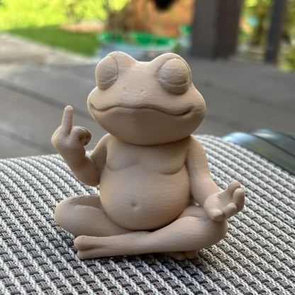 🐸🐸 The Meditative Frog Menace – 3D Printed Sculpture