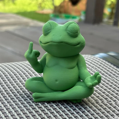 🐸🐸 The Meditative Frog Menace – 3D Printed Sculpture