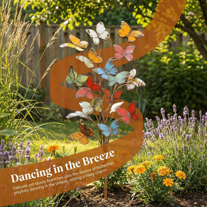 🦋🦋Multicolored Metal Butterfly Garden Stake
