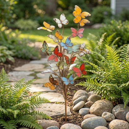 🦋🦋Multicolored Metal Butterfly Garden Stake
