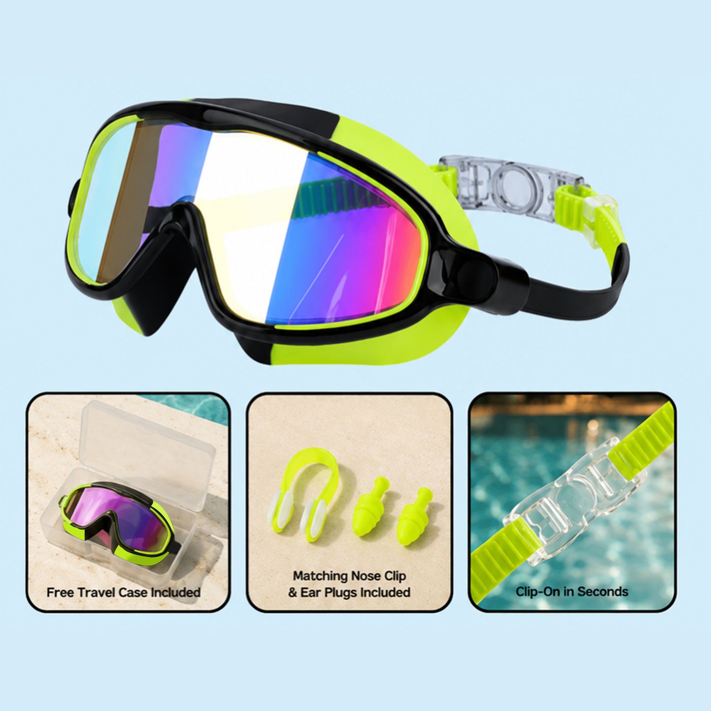 🏊  TibaToes™ Kids Swim Goggles Collection