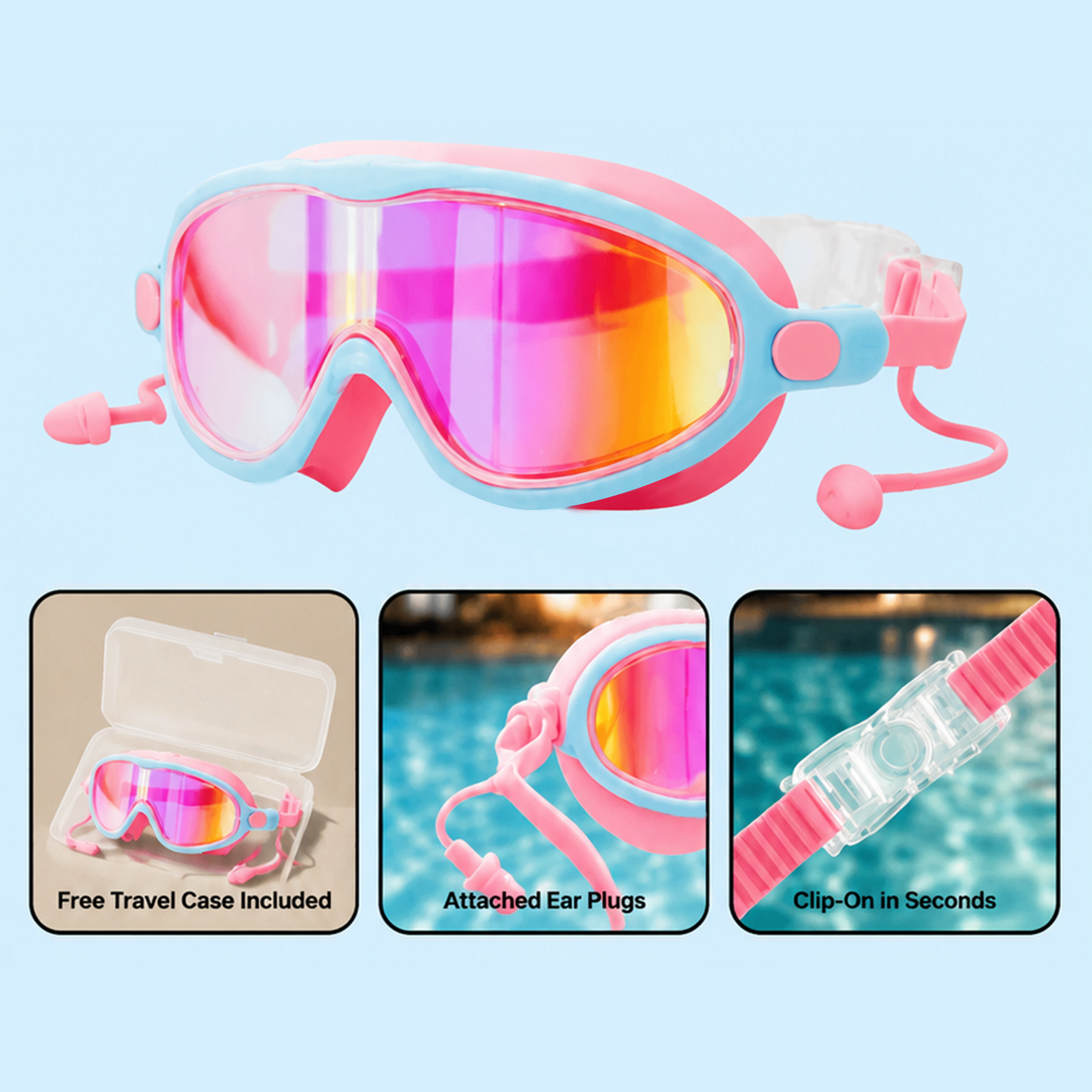 🏊  TibaToes™ Kids Swim Goggles Collection