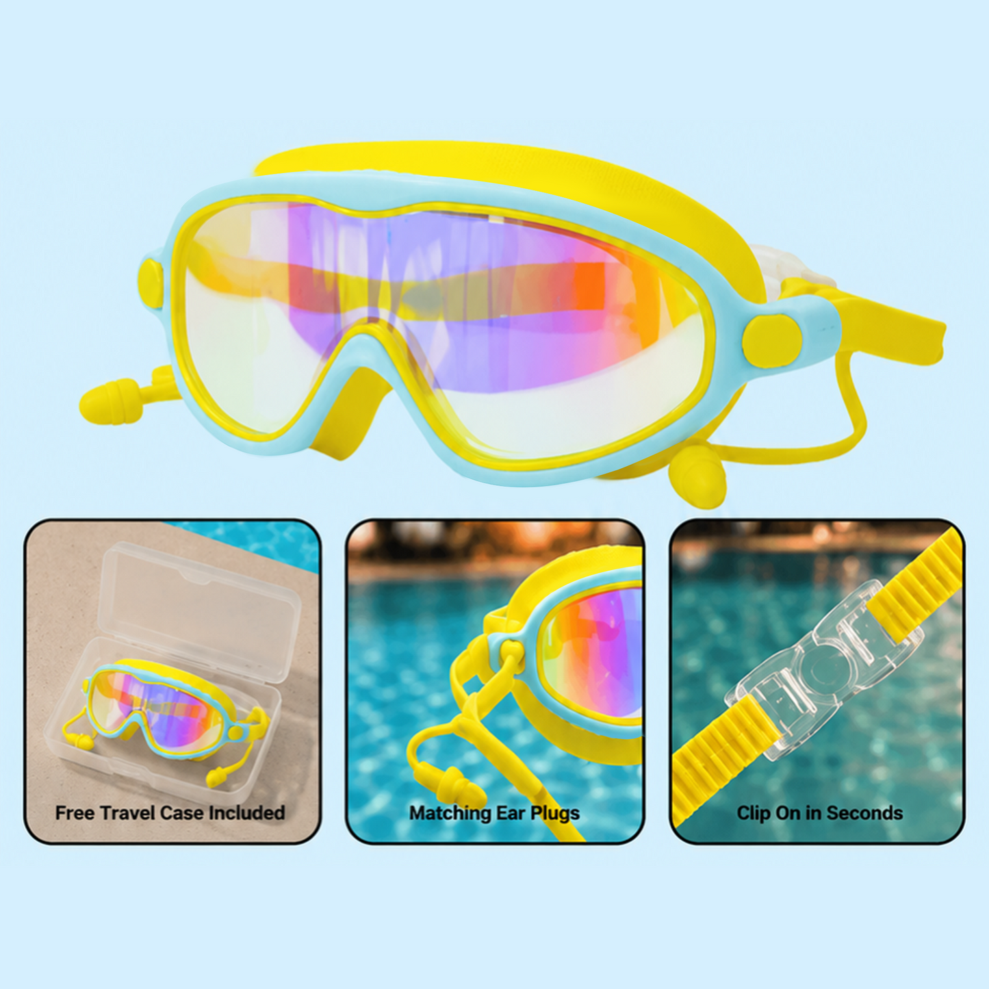 🏊  TibaToes™ Kids Swim Goggles Collection