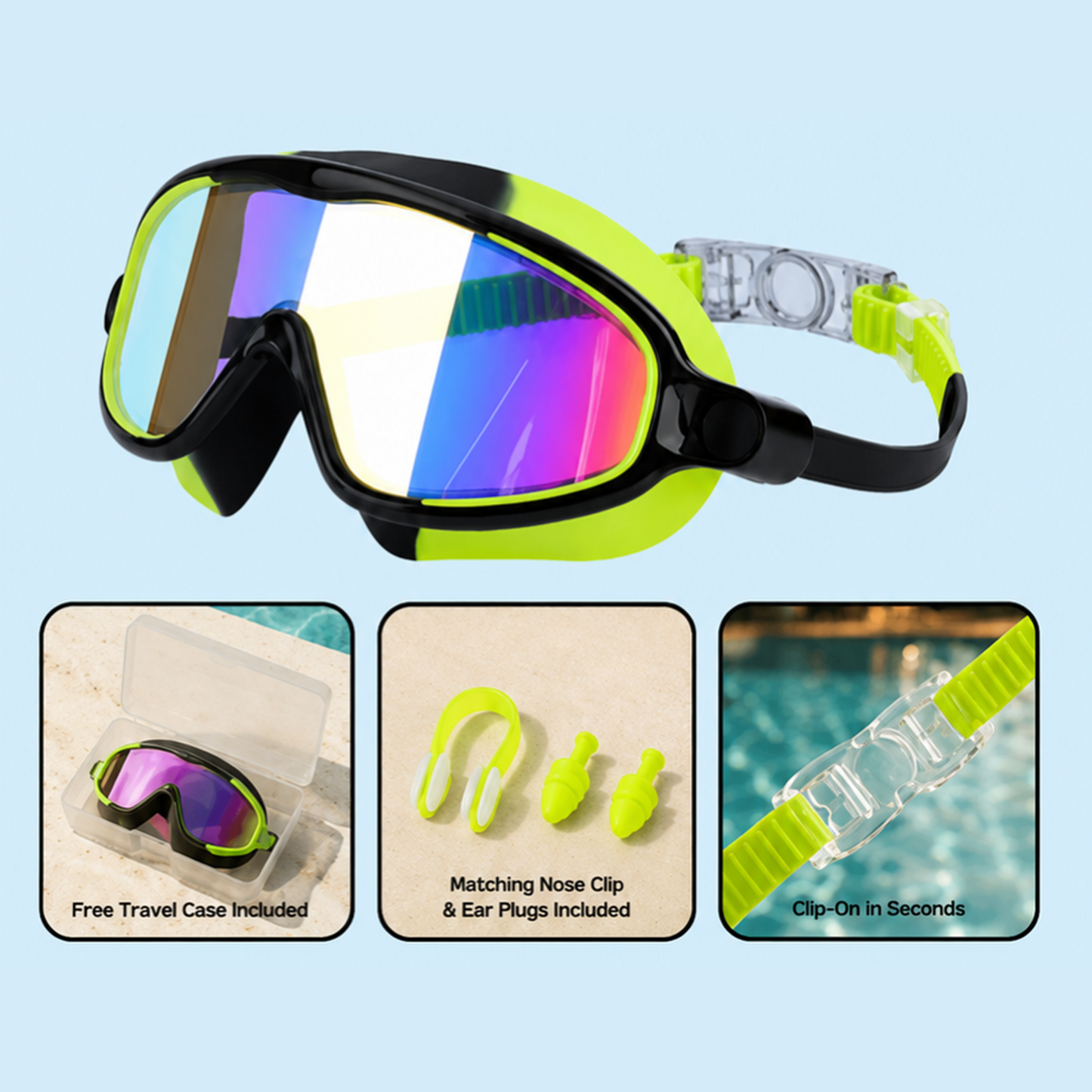 🏊  TibaToes™ Kids Swim Goggles Collection