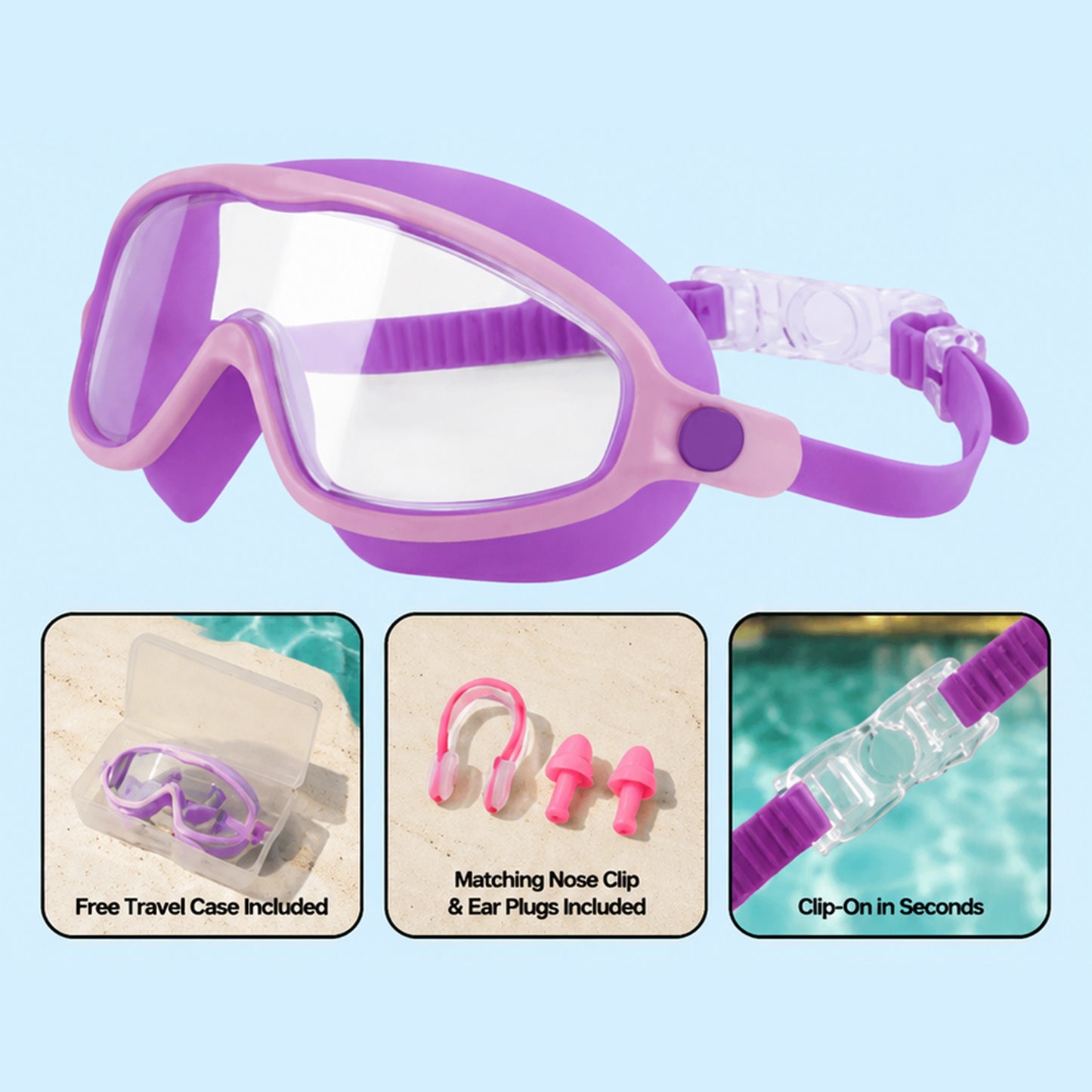 🏊  TibaToes™ Kids Swim Goggles Collection